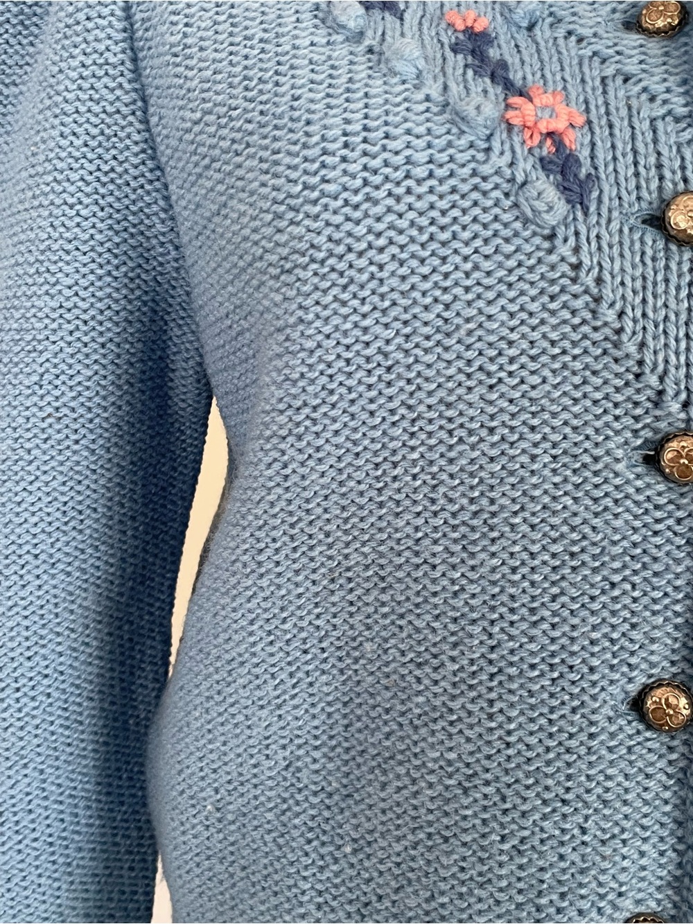 SOLD Vintage Giesswein Tirol Austrian Floral Cottagecore Boho Knit Cardigan - Picture 10 of 13